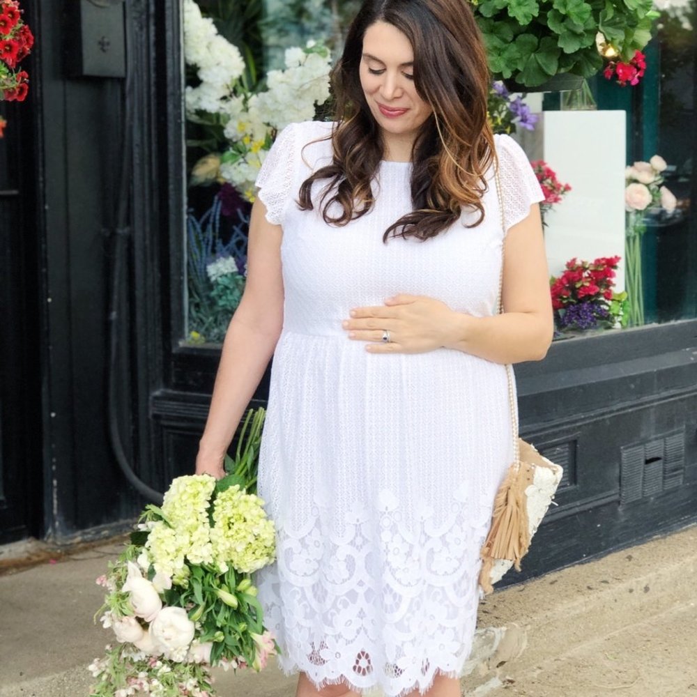 White lace dress